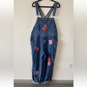 VTG Remade Paco Jeans Overalls L Y2K Paisley Patchwork Carpenter USA Streetwear